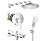 Душевая система скрытого монтажа Grohe Eurosmart с верхним душем Tempesta 250 хром UA26415SC11