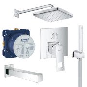 Душевая система скрытого монтажа Grohe Eurocube с верхним душем Tempesta 250 Cube хром UA26417SC2