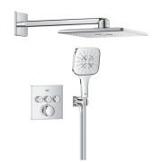 Душевая система скрытого монтажа Grohe Grohtherm SmartControl с верхним душем Rainshower SmartActive 310 Cube хром 1039980000