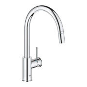 Змішувач для кухні Grohe BauClassic з висувною лійкою хром 30573000