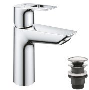 Смеситель для раковины Grohe BauLoop M-Size с нажимным донным клапаном хром 23886001