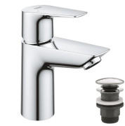 Смеситель для раковины Grohe BauEdge S-Size с нажимным донным клапаном хром 23895001