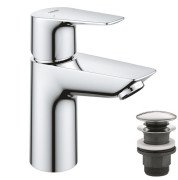 Змішувач для раковини Grohe BauEdge S-Size з натискним донним клапаном хром 23895001