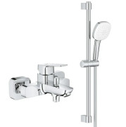 Смеситель для ванной Grohe Cubeo с душевым гарнитуром хром BF101813TC