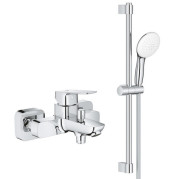 Смеситель для ванной Grohe Cubeo с душевым гарнитуром Tempesta хром BF101813TR
