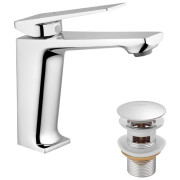 Змішувач для раковини Kroner KRP Ersel-C0111BV з донним клапаном хром CV035468