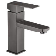 Змішувач для раковини Kroner KRP Edelstahl Kubus-PVD010 одноважільний графіт CV035909