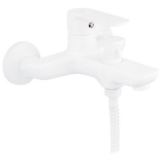 Смеситель для ванной Kroner KRM Fulda-W060 с душевым гарнитуром белый CV018080