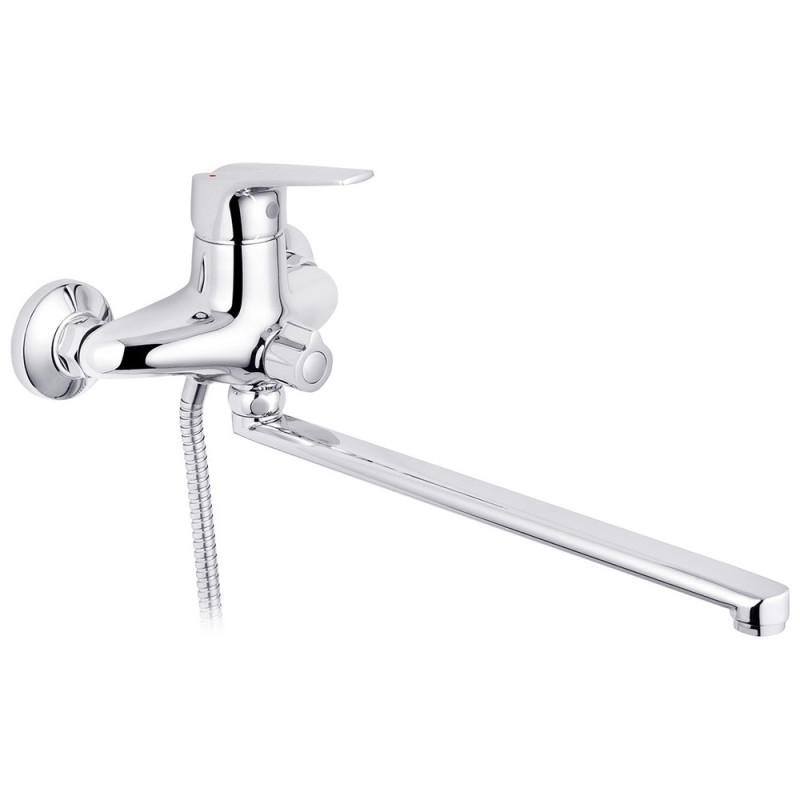 Смеситель для ванной Kroner KRM Odra-C071 с душевым гарнитуром хром CV019458