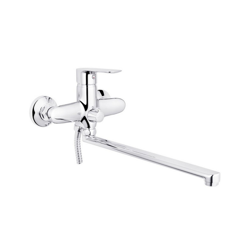 Смеситель для ванной Kroner KRM Main-C070 с душевым гарнитуром хром CV018620