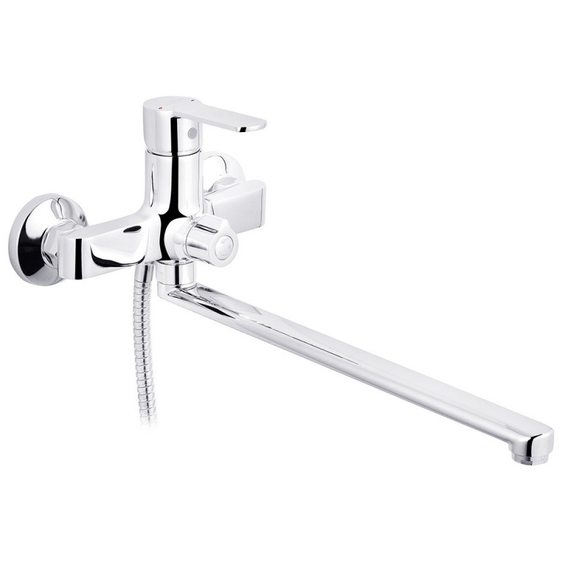 Смеситель для ванной Kroner KRP Bremen-C070 с душевым гарнитуром хром CV012071