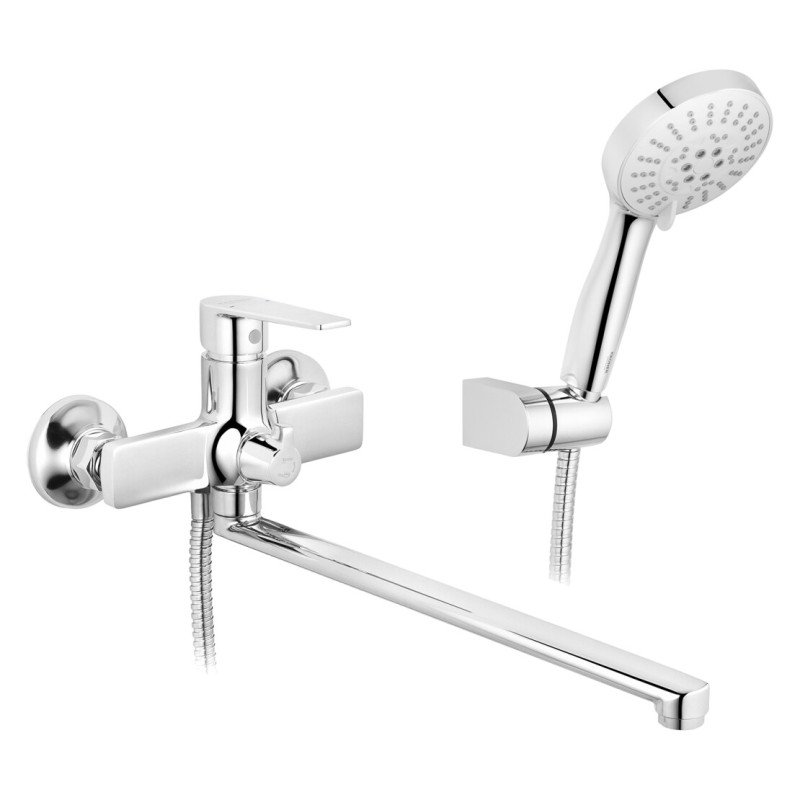 Смеситель для ванной Kroner KRP Eifel-C070 с душевым гарнитуром хром CV023616