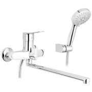 Смеситель для ванной Kroner KRP Enzo-C070 с душевым гарнитуром хром CV023615