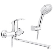 Змішувач для ванної кімнати Kroner KRP Konstante-C071 з душовим гарнітуром хром CV023592