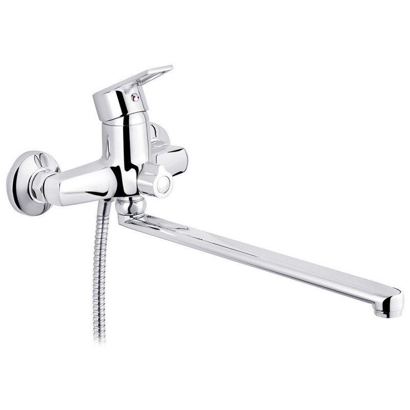 Смеситель для ванной Kroner KRM Oker-C070 с душевым гарнитуром хром CV019668