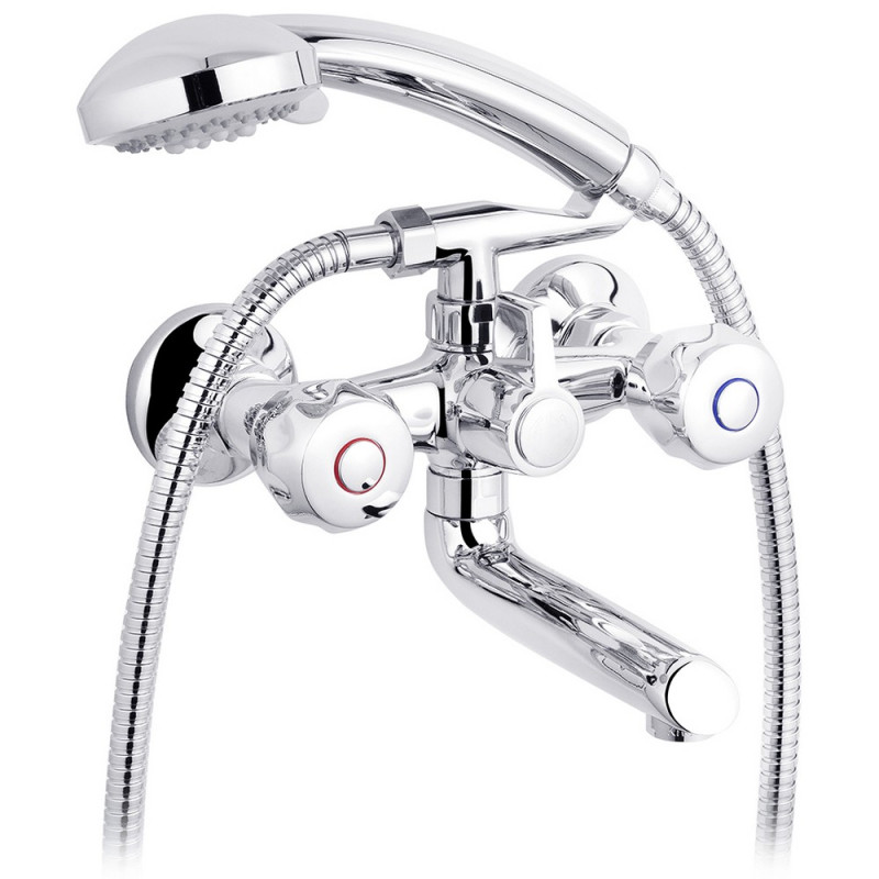 Змішувач для ванної кімнати Kroner KRP Hamburg-C060 з душовим гарнітуром хром CV014913