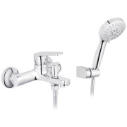 Смеситель для ванной Kroner KRP Brocken-C060 с душевым гарнитуром хром CV023595