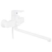 Змішувач для ванної кімнати Kroner KRM Zenda-W070 з душовим гарнітуром білий CV022959