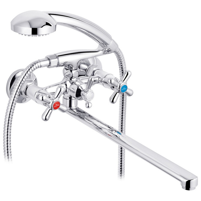 Змішувач для ванної кімнати Kroner KRP Royce-C072 з душовим гарнітуром хром CV029048