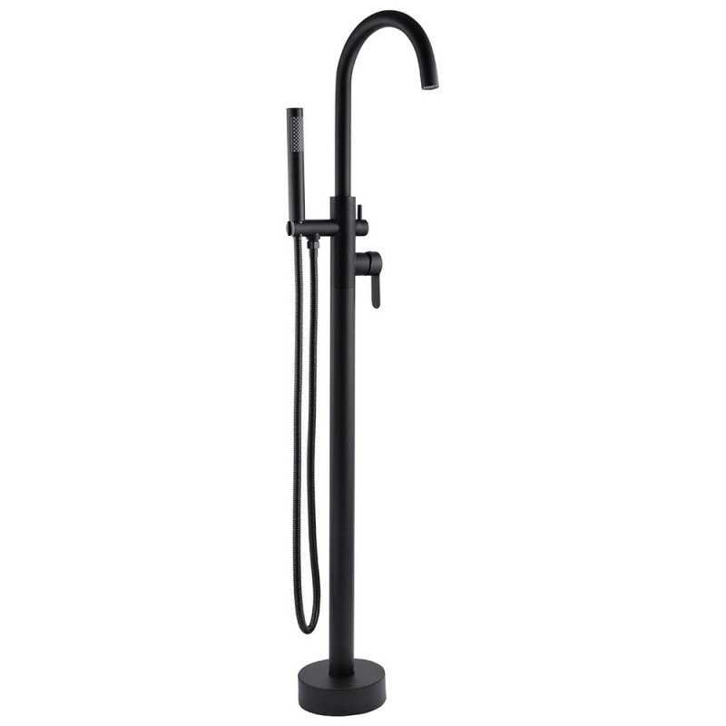 Смеситель для ванной Kroner KRP Edelstahl Klassisch SCH077 с душевым гарнитуром черный CV029976