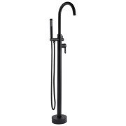 Змішувач для ванної кімнати Kroner KRP Edelstahl Klassisch SCH077 з душовим гарнітуром чорний CV029976