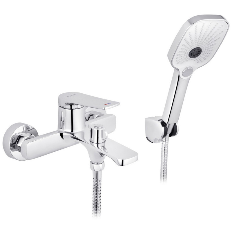 Змішувач для ванної кімнати Kroner KRP Makon-C060 з душовим гарнітуром хром CV033864