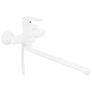 Змішувач для ванної кімнати Kroner KRM Fulda-W070 з душовим гарнітуром білий CV018081