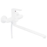 Змішувач для ванної кімнати Kroner KRM Fulda-W070 з душовим гарнітуром білий CV018081