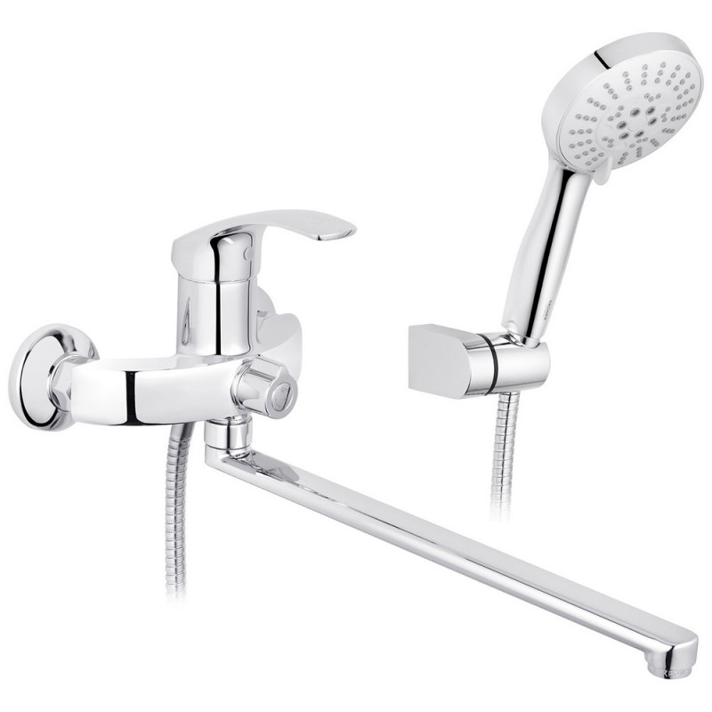 Смеситель для ванной Kroner KRP Konstante-C070 с душевым гарнитуром хром CV023588