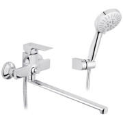 Змішувач для ванної кімнати Kroner KRP Harz-C070 з душовим гарнітуром хром CV023617