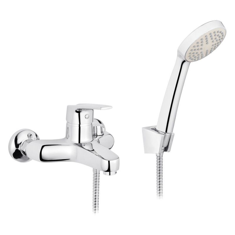 Змішувач для ванної кімнати Kroner KRM Odra-C060 з душовим гарнітуром хром CV019268