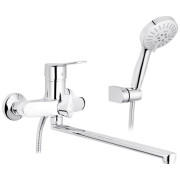 Змішувач для ванної кімнати Kroner KRP Enzo-C070 з душовим гарнітуром хром CV023615