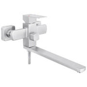 Змішувач для ванної кімнати Kroner KRP Edelstahl Kubus-ESG070 з душовим гарнітуром нікель CV023011