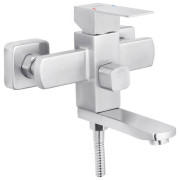 Змішувач для ванної кімнати Kroner KRP Edelstahl Kubus-ESG060 з душовим гарнітуром нікель CV023012