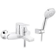 Змішувач для ванної кімнати Kroner KRP Enzo-C060 з душовим гарнітуром хром CV023606