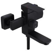 Змішувач для ванної кімнати Kroner KRP Edelstahl Kubus-SCH060 з душовим гарнітуром чорний CV025652