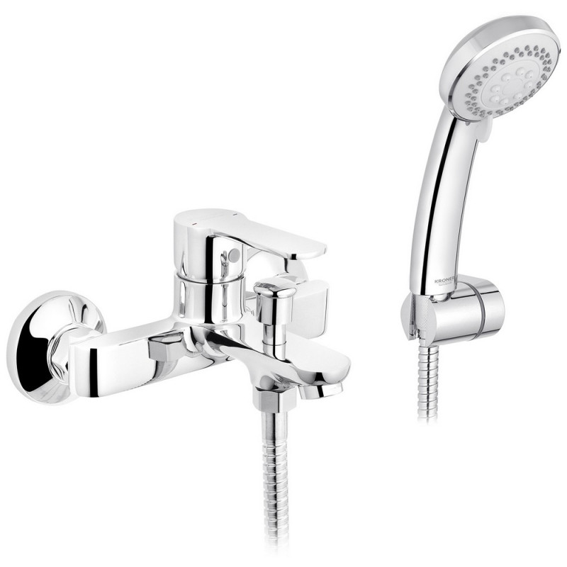 Смеситель для ванной Kroner KRP Bremen-C060 с душевым гарнитуром хром CV012070