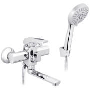 Змішувач для ванної кімнати Kroner KRM Kante-C060 з душовим гарнітуром хром CV023581