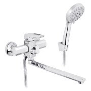 Змішувач для ванної кімнати Kroner KRM Kante-C070 з душовим гарнітуром хром CV023580