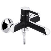 Змішувач для ванної кімнати Kroner KRP Essen-SCH060 з душовим гарнітуром хром/чорний CV024326