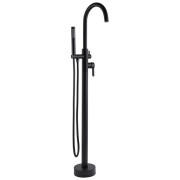 Змішувач для ванної кімнати Kroner KRP Edelstahl Klassisch SCH077 з душовим гарнітуром чорний CV029976