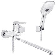 Змішувач для ванної кімнати Kroner KRP Makon-C070 з душовим гарнітуром хром CV033862