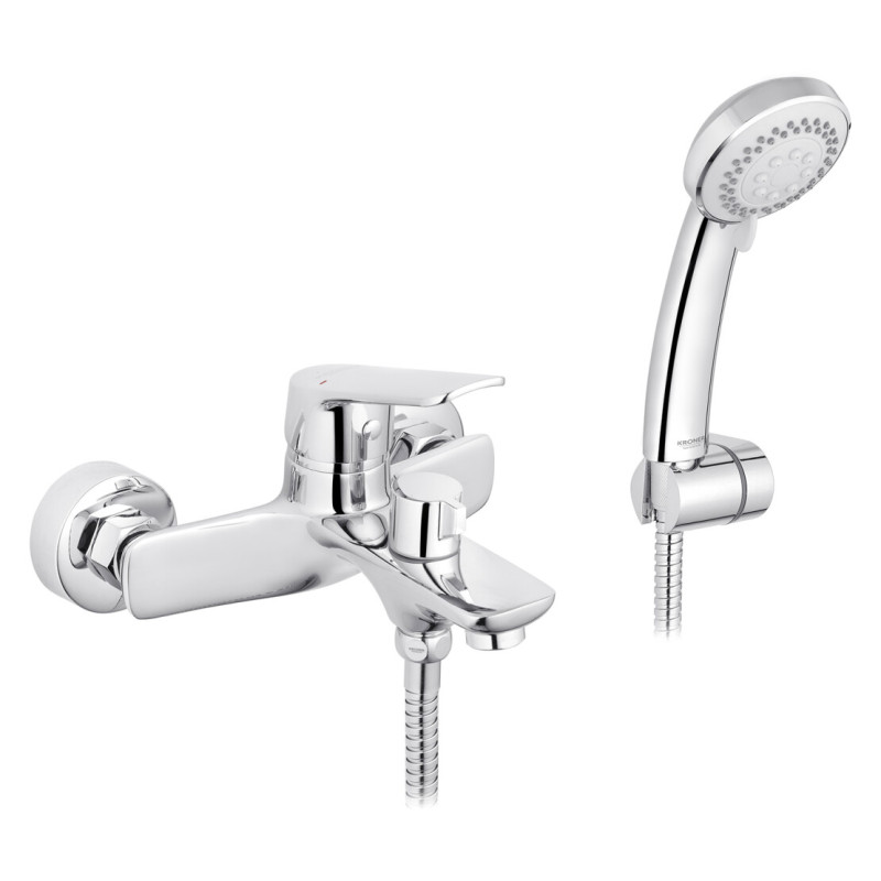 Смеситель для ванной Kroner KRP Dorn-C060 с душевым гарнитуром хром CV033916