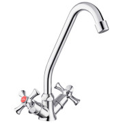 Змішувач для кухні Kroner KRM Rhein-C030 двовентильний хром CV014915
