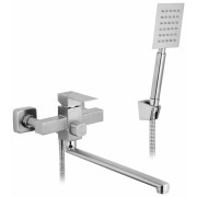 Смеситель для ванной Kroner KRP Edelstah lKubus-ESG071 с душевым гарнитуром нержавеющая сталь CV036661