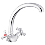 Змішувач для кухні Kroner KRM Rhein-C032 двовентильний хром CV017352