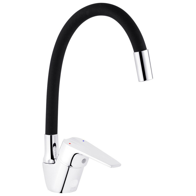 Змішувач для кухні Kroner KRM Odra-C032BLK одноважільний хром/чорний CV021167