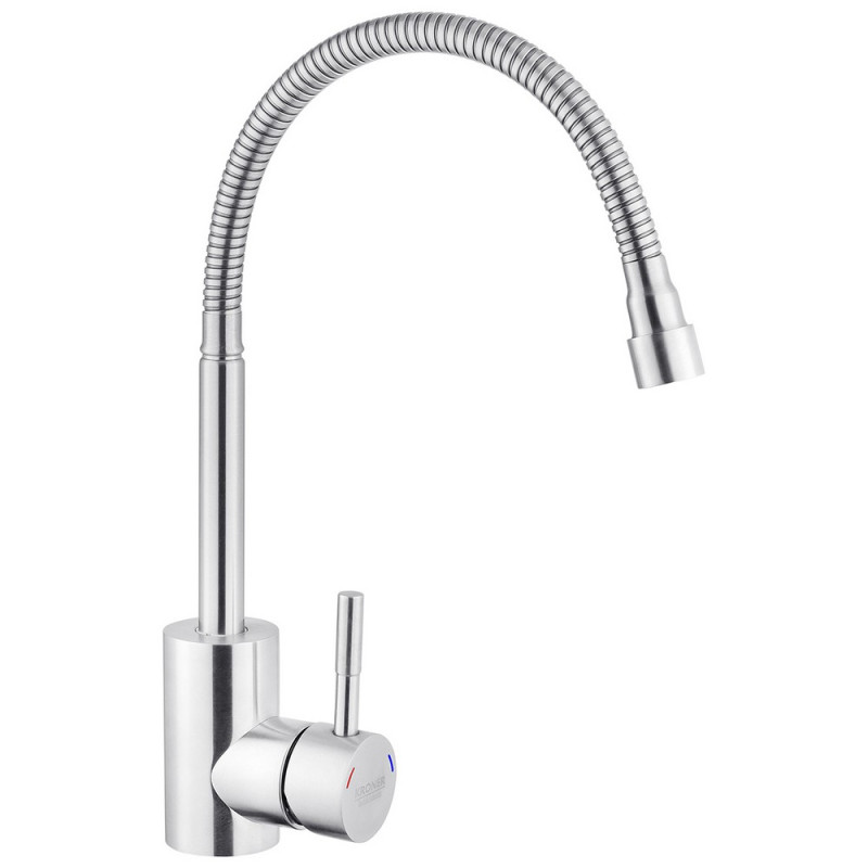 Змішувач для кухні Kroner KRP Edelstahl Klassisch-ESG035-1 із гнучким виливом нікель CV023002