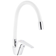 Змішувач для кухні Kroner KRM Odra-C032WHI одноважільний хром/білий CV021173