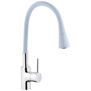 Смеситель для кухни Kroner KRP Kuche-C031GRA с гибким изливом хром/серый CV024336